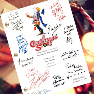 A Christmas Story Movie Script Cast Autographed Signed Reprints