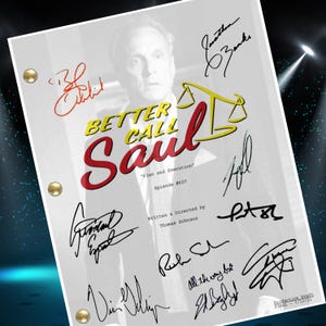 Better Call Saul EP 607 Plan and Execution Script Autograph & Signed Reprint.