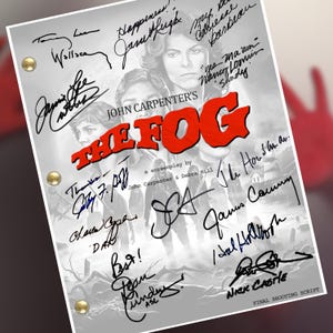 The Fog Movie Script Handtekening ondertekende herdrukken John Carpenter&#39;s The Fog Script