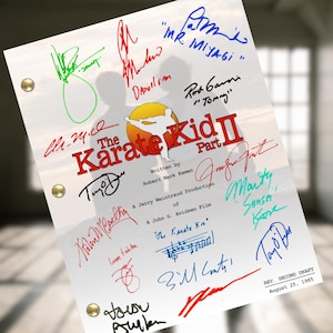 The Karate Kid Part II Movie Script Autogramm Nachdrucke - 91 Seiten