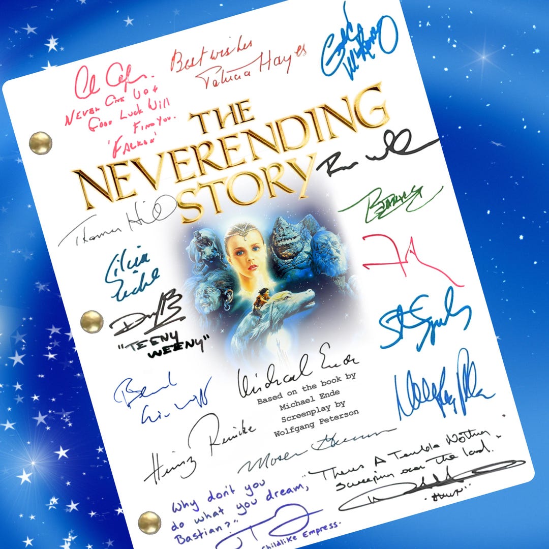The Neverending Story Movie Script Signed Autographed Reprint Movie ...
