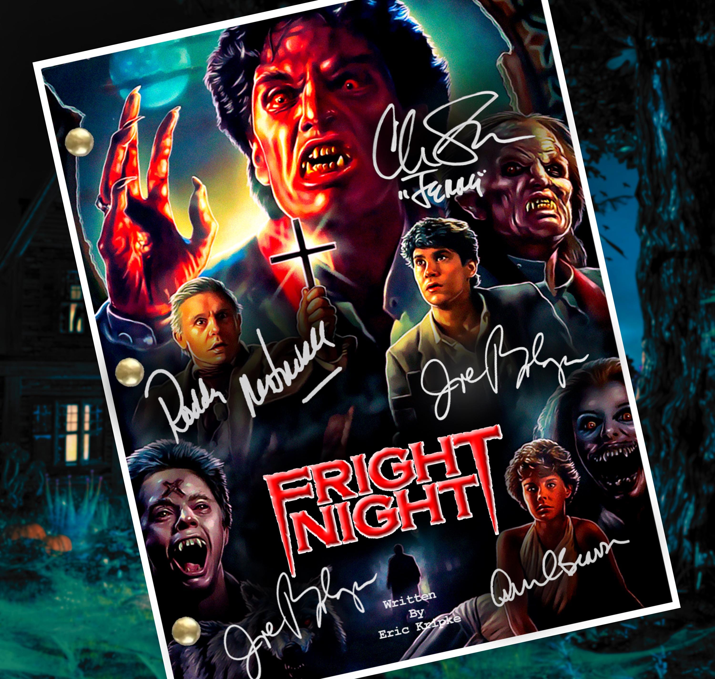 Fright Night Script Signed, Autograph Reprints, Full Screenplay Horror Vampire