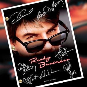 Risky Business Script Cast-Signed- Autograph Reprints Screenplay - Full Script