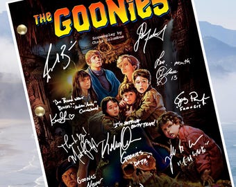 The Goonies Script Cast Signed Reprint Autographs 141 Page Script & Custom Cover