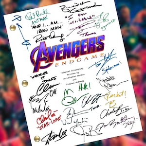 Avengers Endgame Script Signed- Autograph Reprints- 146 Pages- Iron Man, Thor