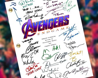 Avengers Endgame Script Signed- Autograph Reprints- 146 Pages- Iron Man, Thor