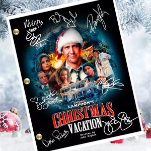 National Lampoon&#39;s Christmas Vacation Script Signed- Autograph Reprints- 134 Pgs