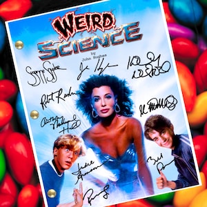 Weird Science Movie Signed Script Reprint Screenplay Autographed