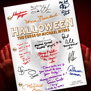 Halloween The Curse of Michael Myers Signed Autograph Script Reprints - Halloween movie memorabilia, Horror, suspense,