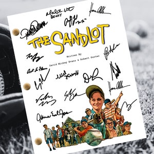 Der Sandlot-Film signierte signierte Drehbuch Reprint Mke Vitar Tom Guiry Smalls