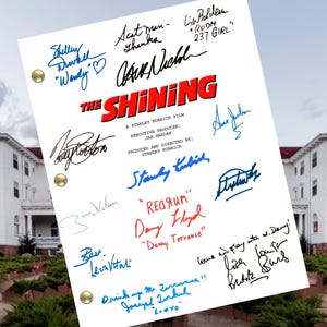 The Shining ondertekend gesigneerd filmscript Herdruk volledig scenario (Jack Nicholson)