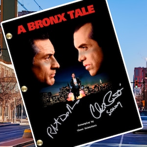 A Bronx Tale Movie Script Signed Autographed Reprint Screenplay, Robert DeNiro