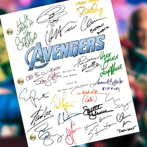 The Avengers Script Signed- Autograph Reprints- 131 Pages- Iron Man, Thor, Hulk