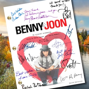 Benny & Joon Signed Autograph Script Reprints Full 123 Pages Johnny Depp Signed Memorabilia, Collector Gift Idea