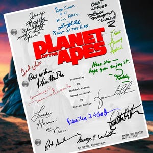 Planet of the Apes 1968 Movie Script Signed, Autograph Reprints, 131 Pages Movie Script