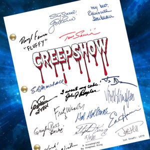 Creepshow Movie Script Cast Signed Autograph Reprints Full Script & Signed Cover Movie Script