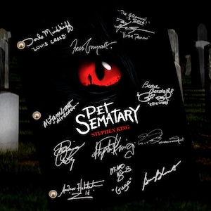 Pet Sematary Script Signed- Autograph Reprints- 143 Pages- Stephen King, Fred Gwaynne, Dale Midkiff, Denise Crosby, Miko Hughs, Brad Greenq