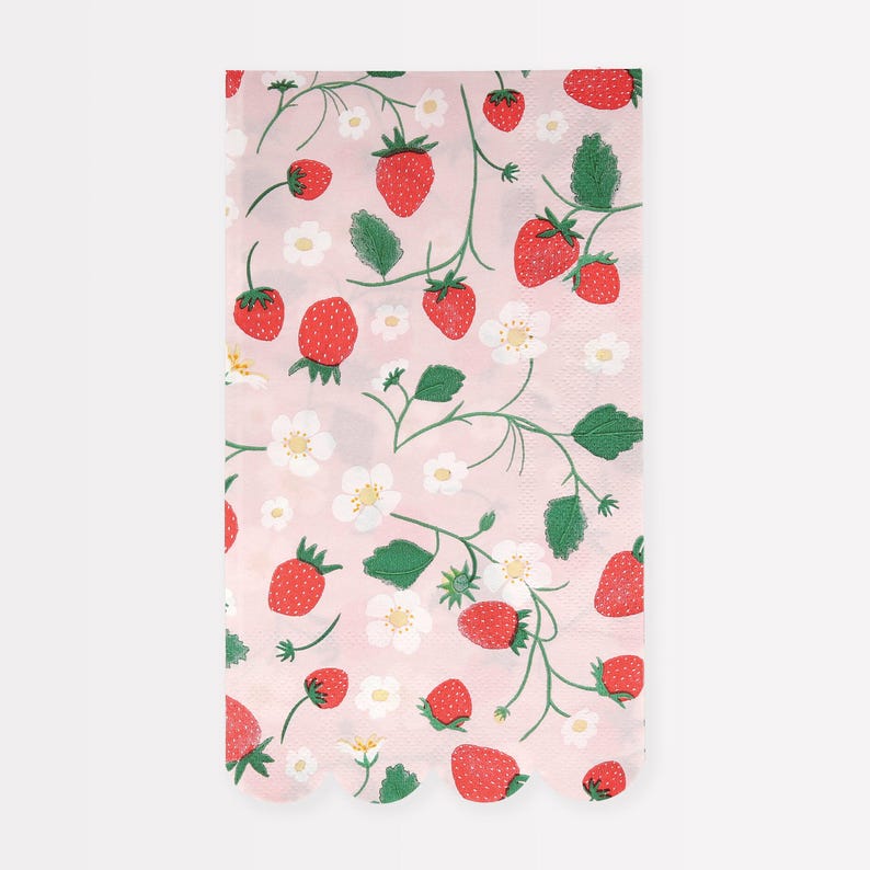 Strawberry Pattern Guest Towels - Thumbnail 4