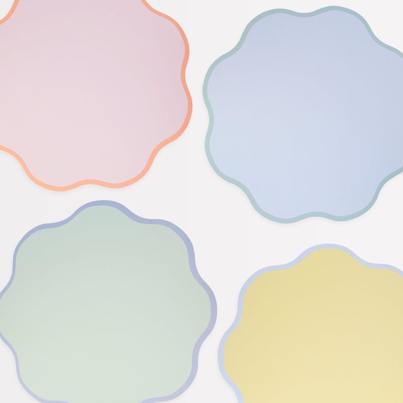 Meri Meri Wavy Round Paper Placemats - Thumbnail 5