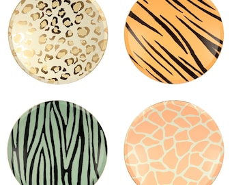 Safari Animal Print Dinner Plates (x 8)