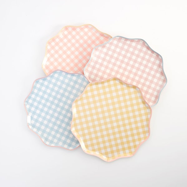 Gingham Side Plates (x 12)