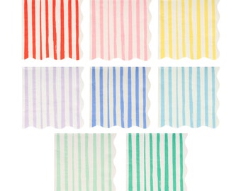 Mixed Stripe Small Napkins (x 16)