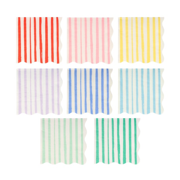 Mixed Stripe Small Napkins (x 16)