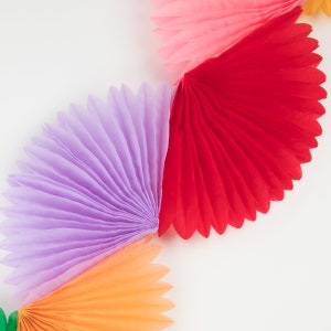 Rainbow Honeycomb Fan Garland