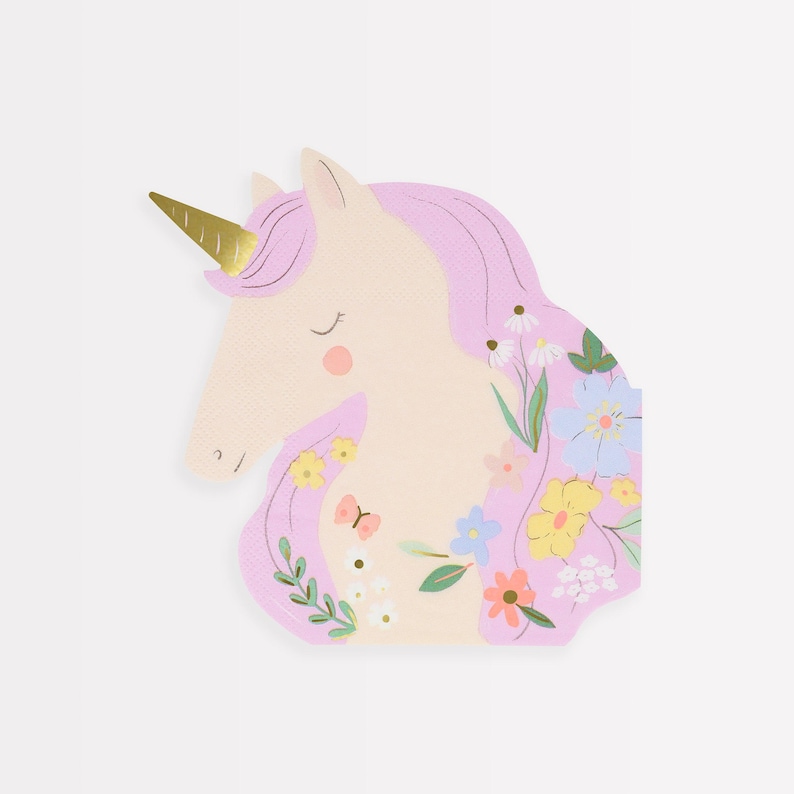 Meri Meri Meadow Unicorns Napkins - Thumbnail 4