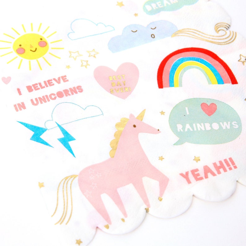 Meadow Unicorns Large Napkins - Thumbnail 4
