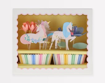 Meri Meri Unicorn Cupcake Kit | Girls Birthday Party | Cupcake Toppers