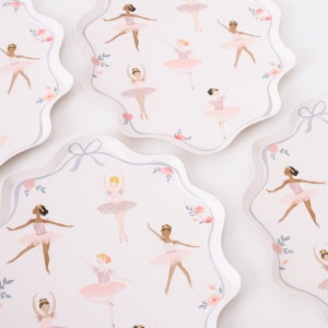 Meri Meri Ballerina Plates (8 Pack) | Ballet Party Plates | Elegant Pink for Birthday, Dance Party & Celebrations image 4