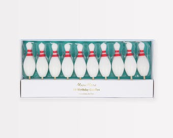 Meri Meri Bowling Candles | Birthday Cake Decor | Cake Topper Candles