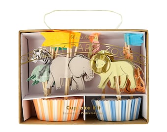 Safari Animals Cupcake Kit (x 24 toppers)