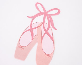 Meri Meri Ballet Slippers Napkins (16 Pack) | Ballet Party Napkins | Elegant Pink for Birthday, Dance Party & Celebrations
