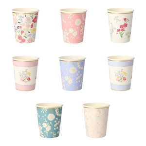 Meri Meri Floral Garden Cups | Garden Party Decor | Party Tableware