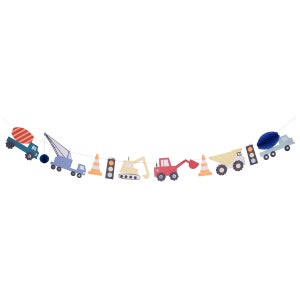 Meri Meri Construction Garland (14&#39; with excess cord - Pack of 1)