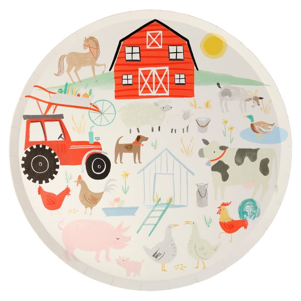 On The Farm Dinner Plates (x 8)