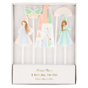 Meri Meri Birthday Candle - Magical Princess Candles (Pack of 5)