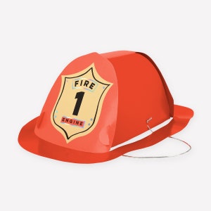 Meri Meri Firefighter Hats | Birthday Party Decor | Birthday Hats