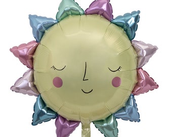 Rainbow Sun Foil Balloon