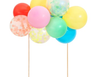 Meri Meri Rainbow Balloon Cake Topper Kit (Pack of 1)