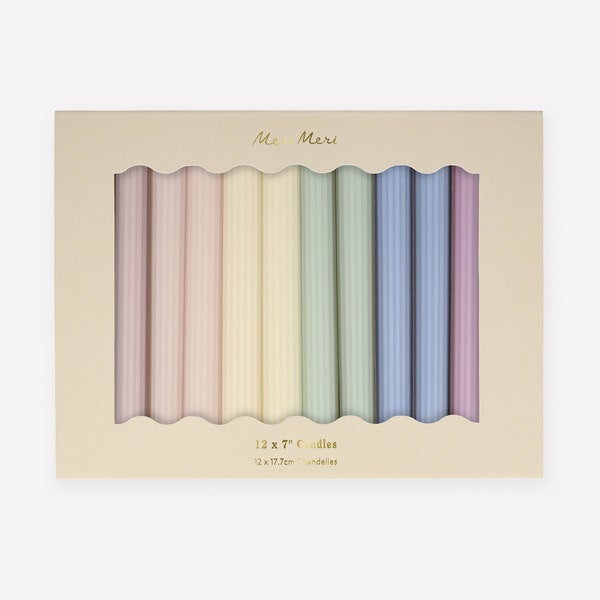 Pastel Table Candles (x 12)