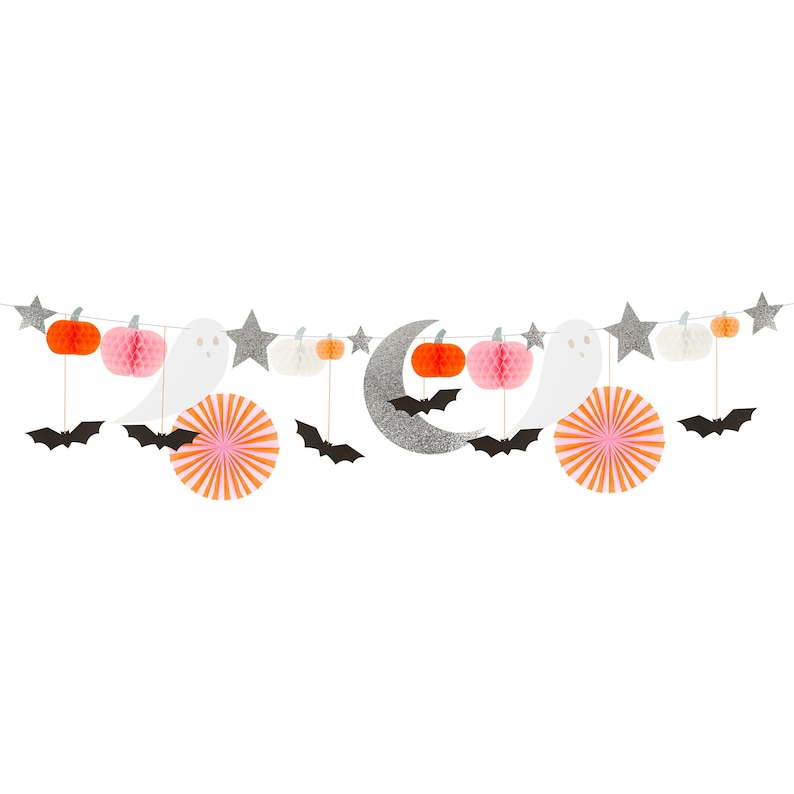 Pastel Honeycomb Halloween Garland