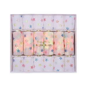Meri Meri Multicolor Star Confetti Small Crackers (Pack of 6)