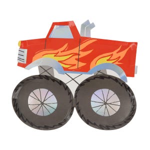 Meri Meri Monster Truck Plates (Pack of 8)