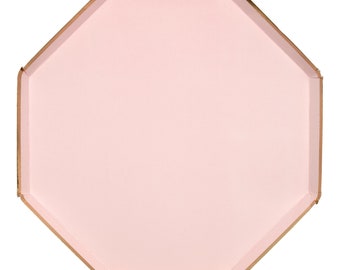 Dusky Pink Dinner Plates (x 8)