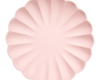 Meri Meri Large Candy Pink Plates | Birthday Party Decor | Party Tableware