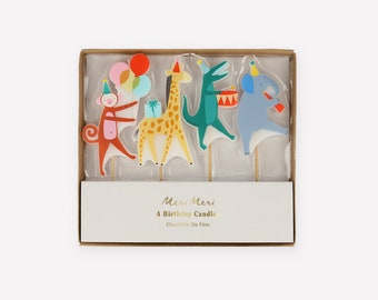 Meri Meri Animal Candles | Birthday Cake Decor | Cake Topper Candles