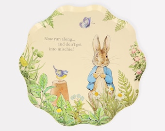 Meri Meri Peter Rabbit Side Plates | Baby Shower Decor | Dessert Tableware